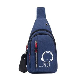 Men's nylon luminous chest bag