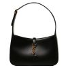 NEW Saint Laurent Black Le 5 Ã€ 7 Leather Hobo Shoulder Bag