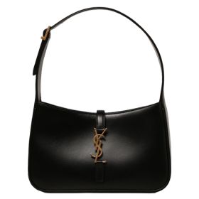NEW Saint Laurent Black Le 5 Ã€ 7 Leather Hobo Shoulder Bag