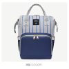 Stylish Stroller Straps Mummy Diaper Bag; Large Capacity Maternity Nappy Bag Multifunctional Diaper Backpack Blue