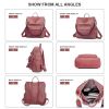 Women's Fashion Backpack Multipurpose Design Handbags and Shoulder Women Tote Bag Bag PU Leather Travel bag; Brown