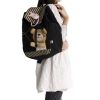 [Bear & Fish] 100% Cotton Fabric Art School Backpack / Outdoor Backpack