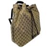 NEW Gucci Brown/Beige GG Guccissima Drawstring Canvas Backpack Rucksack Bag