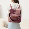 Women's Fashion Backpack Multipurpose Design Handbags and Shoulder Women Tote Bag Bag PU Leather Travel bag; Brown