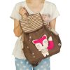 [Cute Fox] Fabric Art School Backpack Outdoor Daypack