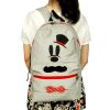[Lovely Beard] Fabric Art School Backpack Outdoor Daypack
