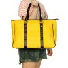 [Bohemia Carved Patterns] Yellow Leatherette Satchel Bag Handbag Purse Shoulder Bag Tote Bag
