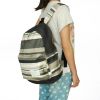 [Trendy City] Fabric Art School Backpack Outdoor Daypack