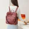 Women's Fashion Backpack Multipurpose Design Handbags and Shoulder Women Tote Bag Bag PU Leather Travel bag; Brown